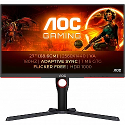 AOC Gaming Q27G3XMN 27 Zoll QHD Monitor, 180 Hz, FreeSync Prem. Pro., HDR1000 (2560x1440, 1 ms GtG, HDMI, Display Port) schwarz-rot AOC Gaming Q27G3XMN 27 Zoll QHD Monitor, 180 Hz, FreeSync Prem. Pro., HDR1000 (2560x1440, 1 ms GtG, HDMI, Display Port) schwarz-rot