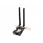 AX1800 Dual-Band Bluetooth 5.2 PCIe Wi-Fi Adapter PCE-AX1800 802.11ax 574+1201 Mbit/s Mesh Support No MU-MiMO Yes No mobile broadband Antenna type External AX1800 Dual-Band Bluetooth 5.2 PCIe Wi-Fi Adapter PCE-AX1800 802.11ax 574+1201 Mbit/s Mesh Support No MU-MiMO Yes No mobile broadband Antenna type External