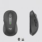 LOGITECH Signature M650 L Mouse large size optical 5 buttons wireless Bluetooth 2.4 GHz Bolt USB receiver graphite LOGITECH Signature M650 L Mouse large size optical 5 buttons wireless Bluetooth 2.4 GHz Bolt USB receiver graphite