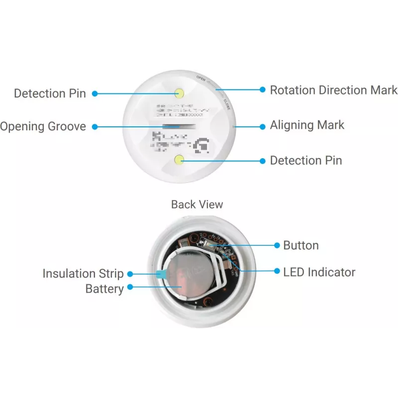 Vandens detektorius EZVIZ T10C Sensmitter Wireless IP67 Baltas, CR123A baterija, 2400 MHz, 200 m atstumas