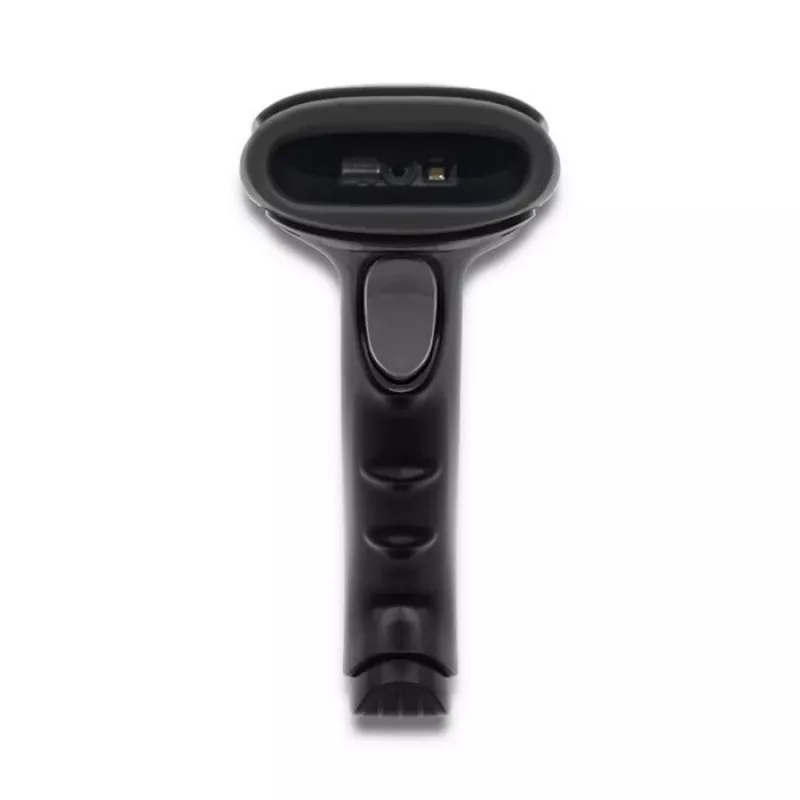 Nešiojamas brūkšninių kodų skaitytuvas QOLTEC 50868 – 1D/2D lazerinis skaitytuvas, USB laidinis ir belaidis, veikimo atstumas 600 mm, juodas