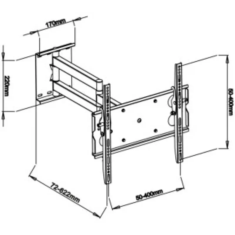 LCD laikiklis AR-20B 32-55 coliai 45kg H/V