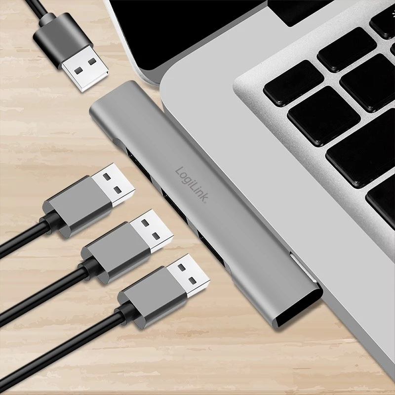 LogiLink USB 3.2 Gen1 4 prievadų USB-C šakotuvas 1x USB 3.0 AF 3x USB 2.0 AF UA0437