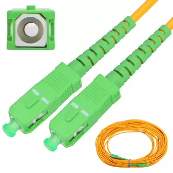 Fiber optinis šuoliukas Extralink SC/APC–SC/APC vienmodis G.652D 3.0 mm 10 m FTTH