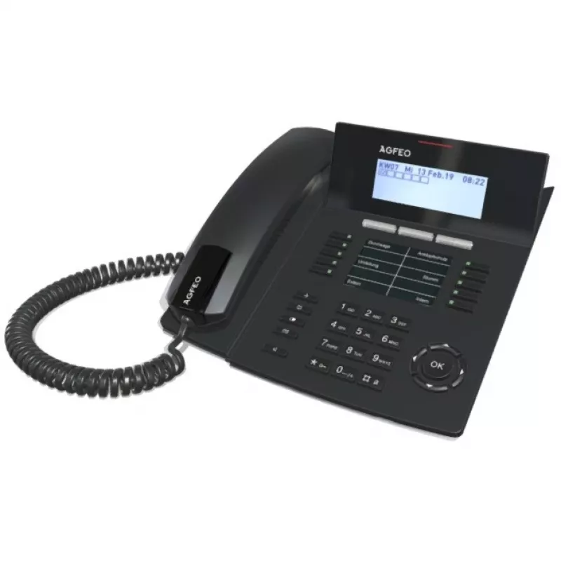 AGFEO Systemtelefon ST54 IP SENSORfon juodas