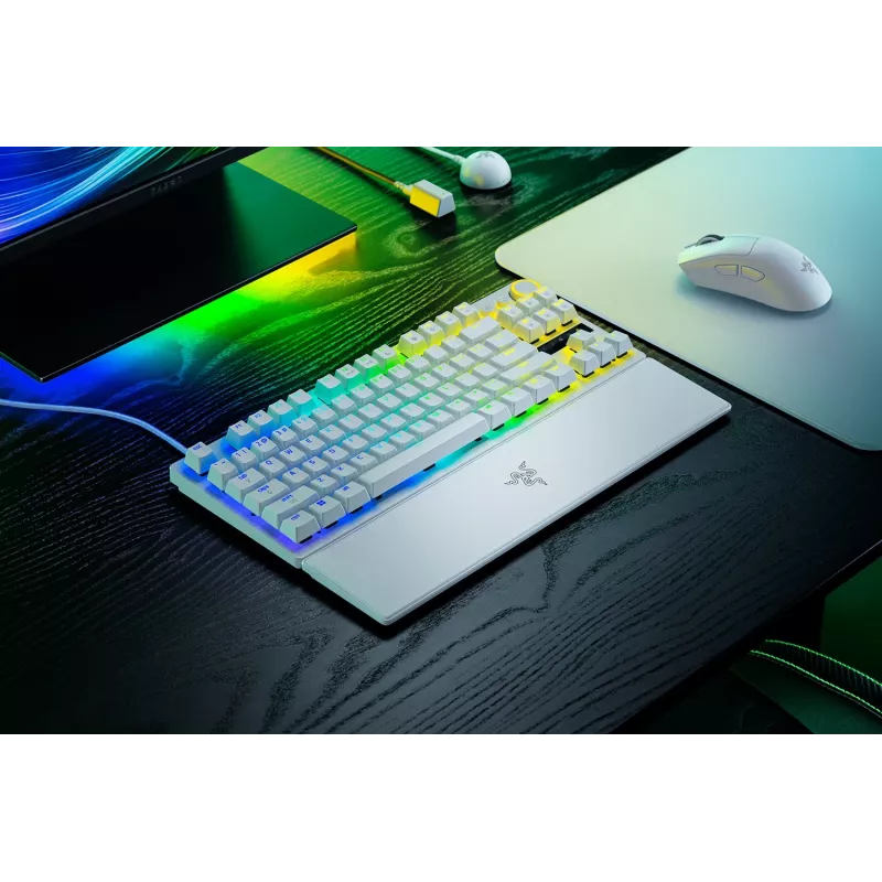Razer Huntsman V3 Pro Tenkeyless 8KHz | Žaidimų klaviatūra | Laidinė | US | Balta | Razer Analog Optical Switch Gen-2
