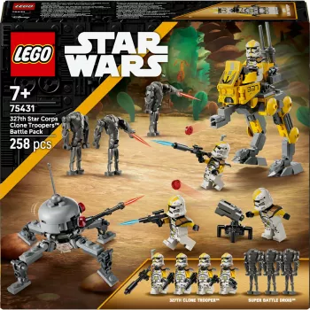 LEGO Star Wars 327th Star Corps Clone Troopers Battle 75431 – 258 dalių, 7 minifigūrėlių, nuo 7 metų