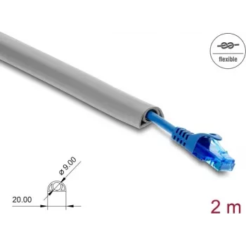 Kabelių mova DELOCK 20765 PVC Pilka 1 vnt