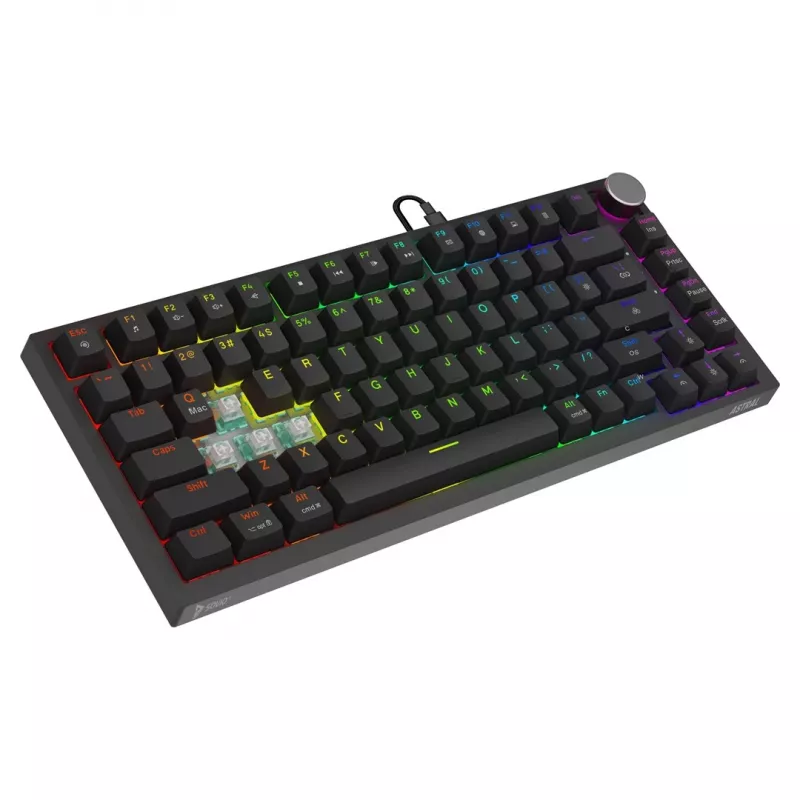 Savio ASTRAL BLACK JADE klaviatūra žaidimams Gaming USB QWERTY US International