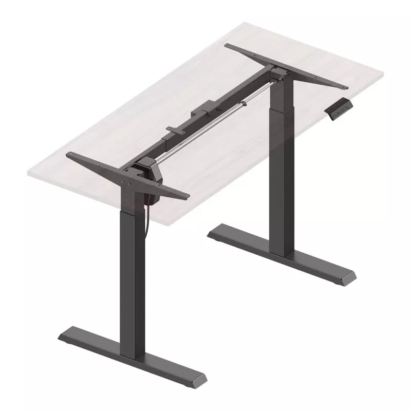 Ergo Office ER-433 reguliuojamo aukščio elektrinis stalas, pilkas, maks. aukštis 123 cm, 80 kg - be stalviršio, skirtas darbui stovint ir sėdint