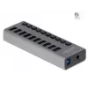 DeLOCK išorinis USB 3.2 Gen 1 10 prievadų šakotuvas su jungikliais, 5 Gbps