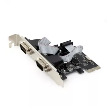 Vidinė serijinė plokštė GEMBIRD SPC-22 PCIe RS-232 Low-profile, WCH382, 16000 Kbit/s, 67×120×20 mm, juoda