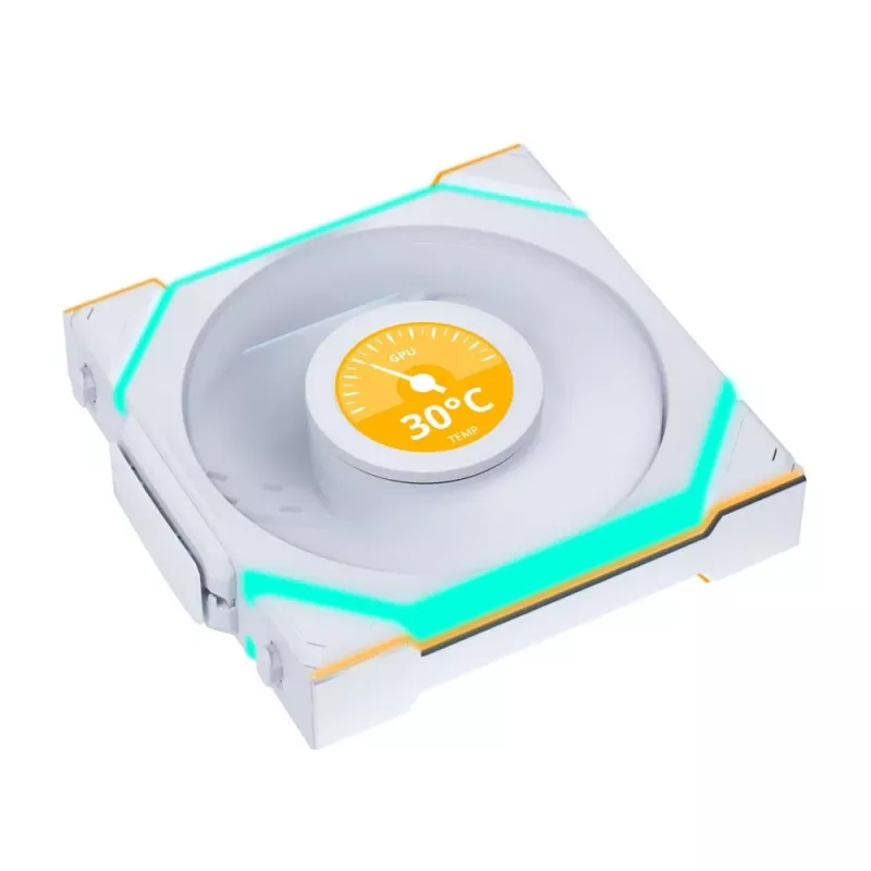 Lian Li UNI FAN SL Wireless LCD ARGB 120mm Baltas 3 vnt. rinkinys