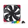 Noctua NF-A14 PWM chromax.black.swap 140 mm korpuso ventiliatorius, 12V, 300–1500 RPM, PWM, 140,2 m³/h, 24,6 dB