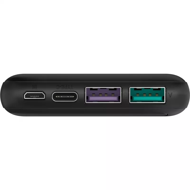 Greičio įkrovimo Powerbank 10 000 mAh (juodas, USB-C PD, QC 3.0)