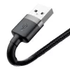 Baseus Cafule USB–Lightning laidas, 2A, 3 m (juoda + pilka)