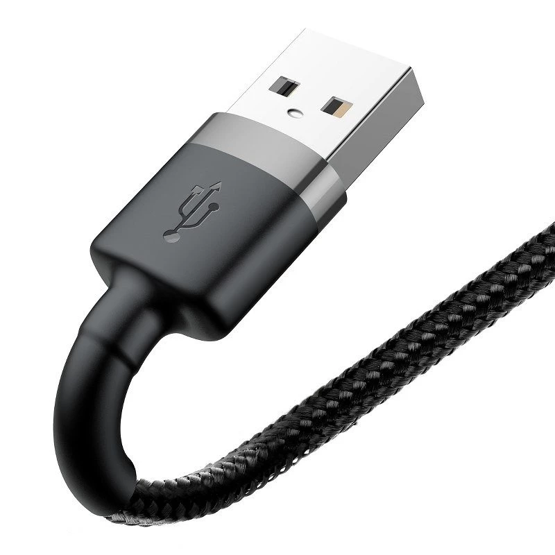 Baseus Cafule USB–Lightning laidas, 2A, 3 m (juoda + pilka)
