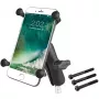 RAM Mounts X-Grip didelis telefono laikiklis motociklo vairo gnybtui juodas