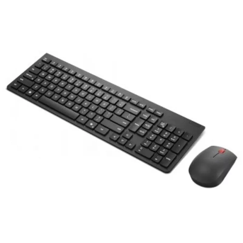 Belaidis klaviatūros ir pelės rinkinys Lenovo Essential Wireless Combo Gen2 – juodas, kompaktiškas, belaidis ryšys