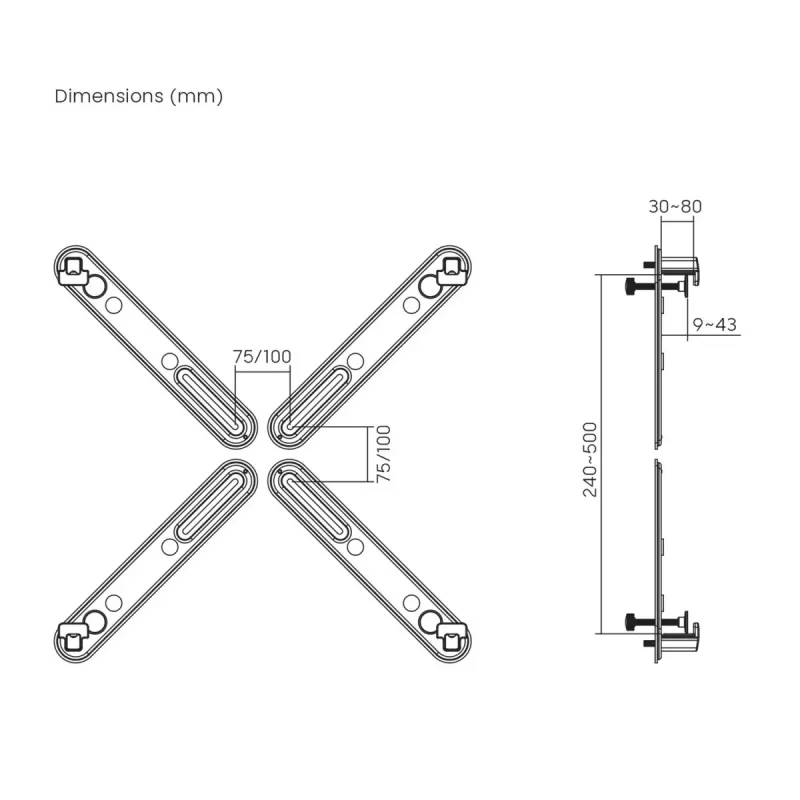 Adapteris ekranams be VESA lizdo Maclean MC-990
