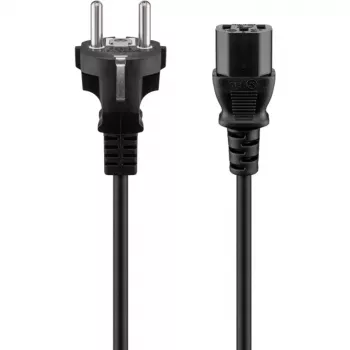 Goobay IEC laidas 5 m juodas Kištukas F tipas IEC C13 H05VV-F3G