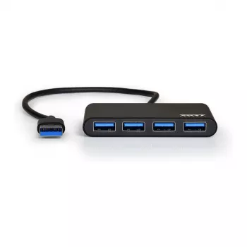 USB šakotuvas Port Designs 900121 USB 3.2 Gen 1 Type-A 5000 Mbit/s juodas