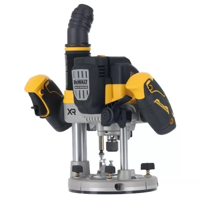 Plunginis frezatorius DeWalt DCW620NT-XJ, bešepetėlis variklis, 18V, 1600W galia, 11–23 tūkst. RPM, 12,7 mm įtvaras, dulkių ištraukimas, LED, 3,6 kg, dėklas