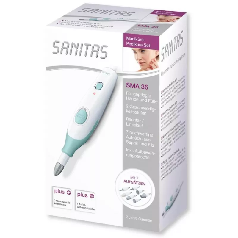 SMA 36 Maniküre-/Pediküre-Set, Nagelpflege weiß/hellgrün