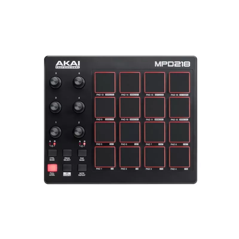 Garso maišytuvas Akai MPD218 Juodas 16 Padų USB MIDI valdiklis