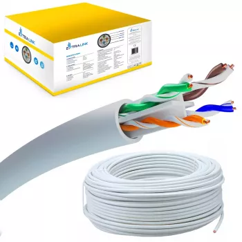 Tinklo kabelis Extralink Vytos poros CAT6 UTP (U/UTP) V2 Vidaus 100M Pilka