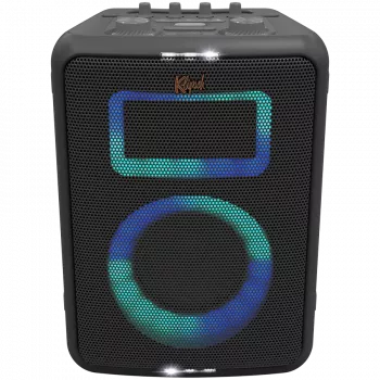 Nešiojama vakarėlių kolonėlė KLIPSCH Vegas, laidinis ir belaidis ryšys, 13,3 cm žemųjų dažnių garsiakalbis, 49–20000 Hz, 95 dB, baterija, juoda