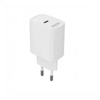 PEDEA USB-C kelioninis įkroviklis 20W Power Delivery baltas (60040103)