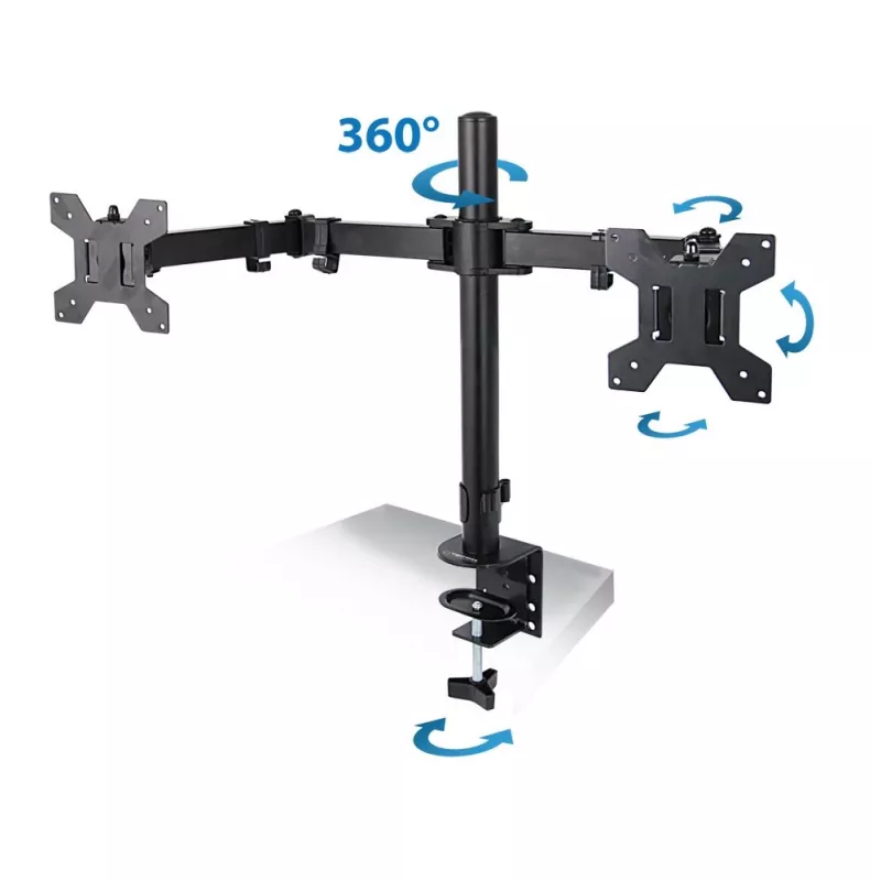 Esperanza ERW018 Stalo laikiklis dviem monitoriams 10-27'' iki 8 kg