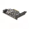 PCI Express x4 plėtimosi kortelė DELOCK 90345 su 2 išoriniais USB Type-C prievadais