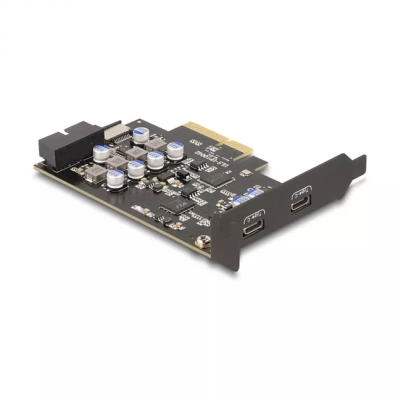 PCI Express x4 plėtimosi kortelė DELOCK 90345 su 2 išoriniais USB Type-C prievadais
