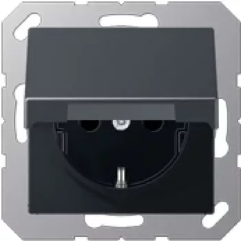 Kištukinis lizdas CEE 7/3 Jung A 1520 BFKL ANM – antracitas, IP44, 250 V 16 A, termoplastikas