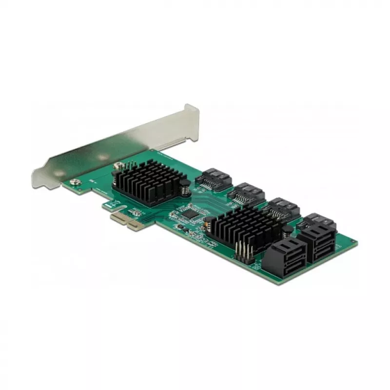 DeLOCK 8 prievadų SATA PCI Express x1 kortelė, žemo profilio formato