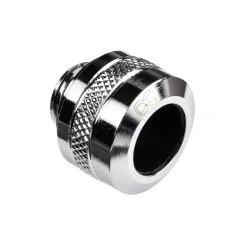 Alphacool 17470 jungtis — žalvarinis chromuotas PC vandens aušinimo jungtis, aukštis 20 mm, svoris 23 g