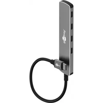 Goobay Slim 4 prievadų USB 3.2 centras USB-C → 4x USB-A, 5 Gbit/s (79160)