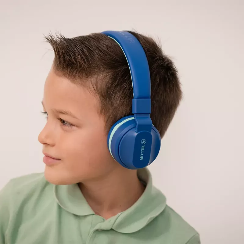 Ausinės Tellur Buddy Bluetooth virš galvos, mėlynos