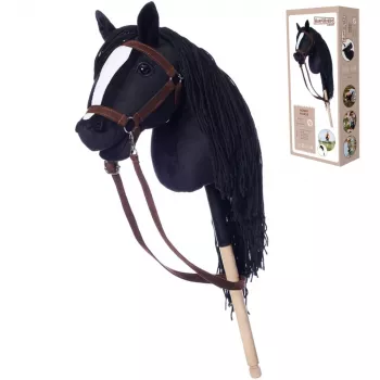 Arklinkas ant lazdos HOPPIHORSE Hobby Horse A3 juodas