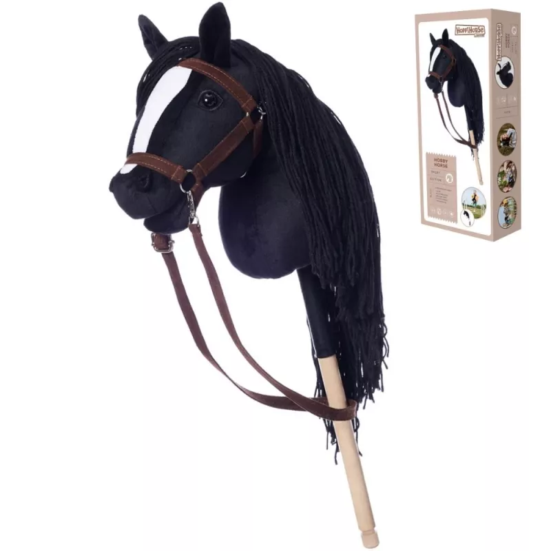Arklinkas ant lazdos HOPPIHORSE Hobby Horse A3 juodas