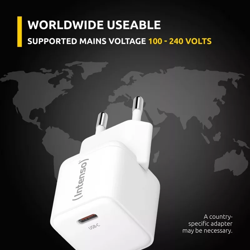 Intenso 7803052 universalus greitasis USB-C PD įkroviklis su 1,5 m USB-C–Lightning laidu