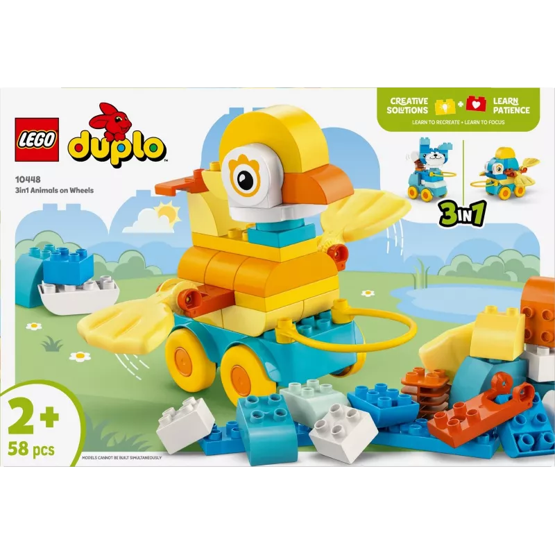 LEGO DUPLO 3-in-1 Gyvūnai ant ratų 10448