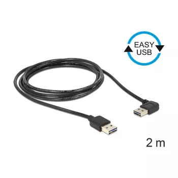 USB kabelis DeLOCK 85557 USB 2.0 2 m Juodas