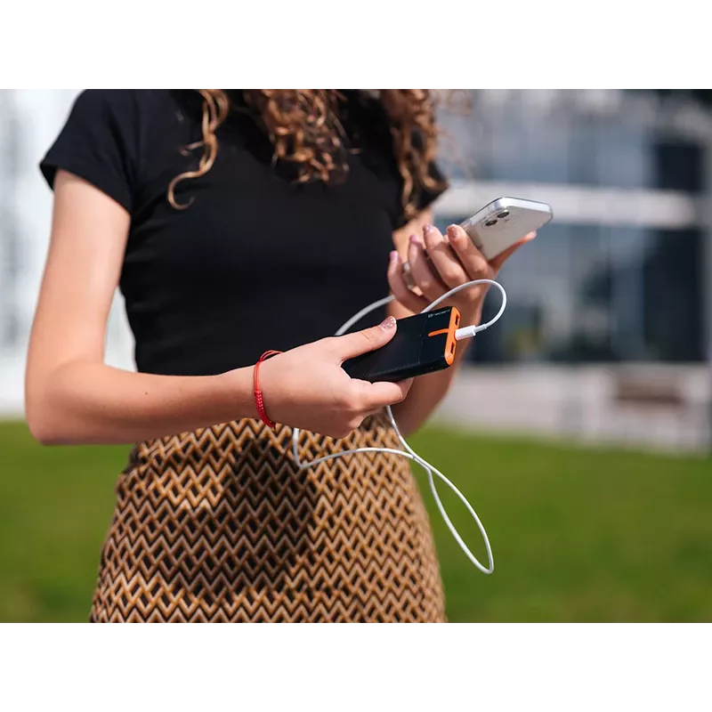 PowerBank EnerGo 10000mAh juodai-oranžinis