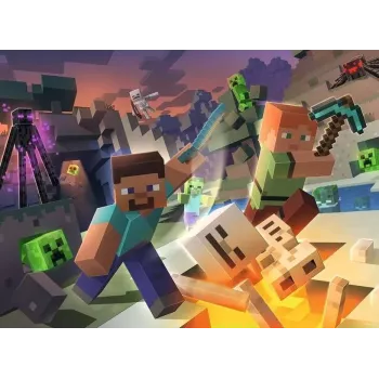 Dėlionė Ravensburger Minecraft 100 vnt. Video žaidimas