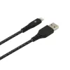 USB į Lightning duomenų laidas Tellur TLL155481 2.4A 1 m nailoninis juodas
