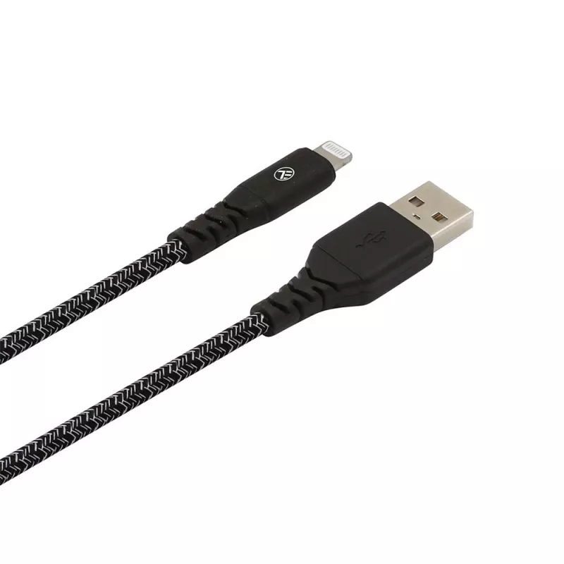 USB į Lightning duomenų laidas Tellur TLL155481 2.4A 1 m nailoninis juodas