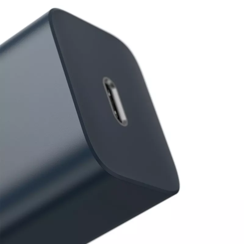 Baseus Super Si Power įkroviklis su USB-C į Lightning kabeliu 20W Mėlynas